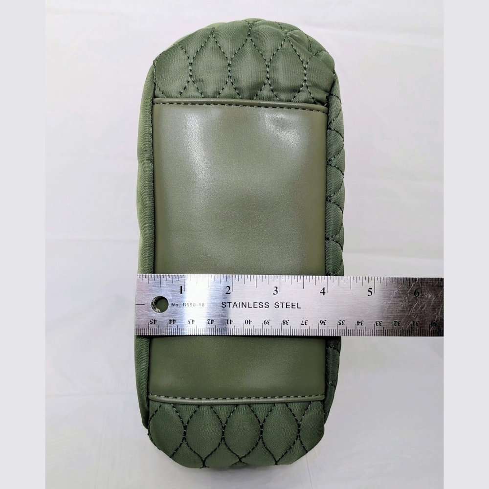 Bella Russo Olive Quilted Crossbody Bag with Gold Accents - Picture 15 of 15